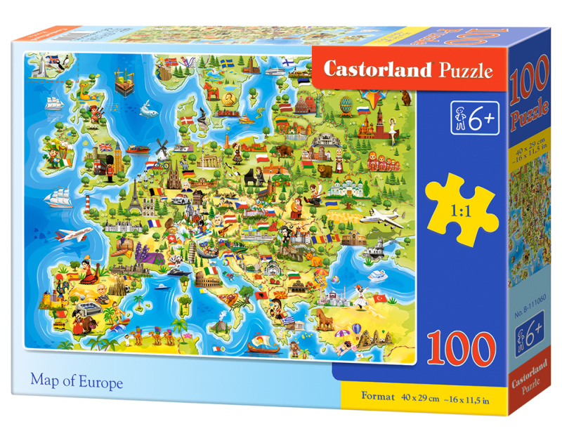 Castorland premium Mapa Evropy 111060 100 dílků