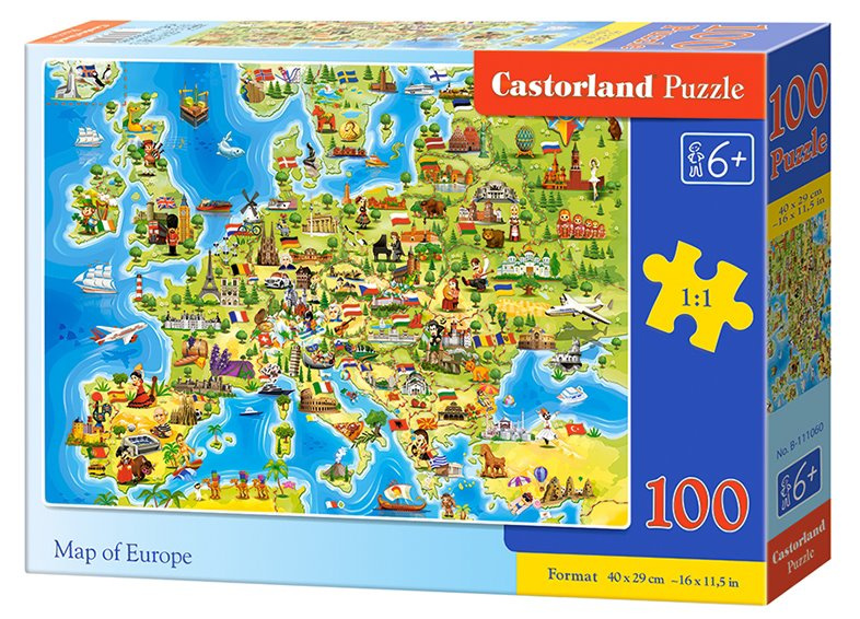 Castorland premium Mapa Evropy 111060 100 dílků