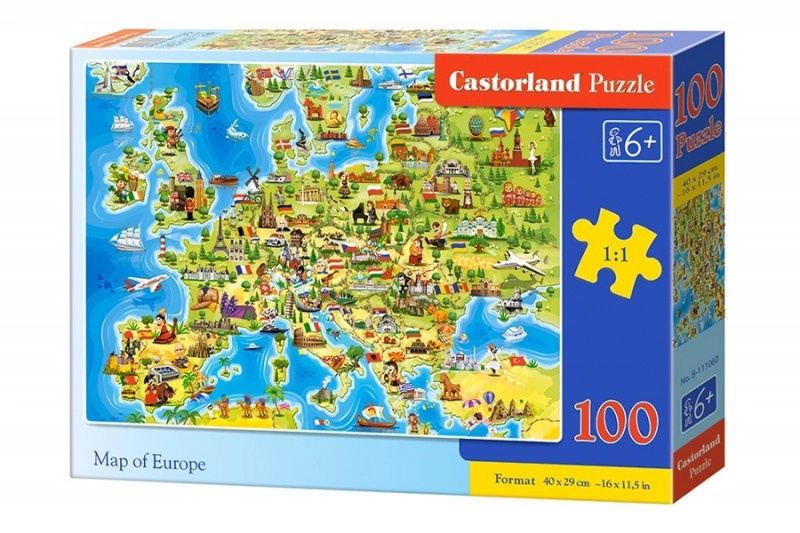 Castorland premium Mapa Evropy 111060 100 dílků