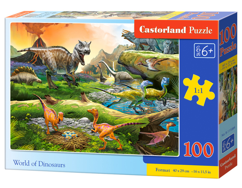 Castorland premium Dinosauří svět 111084 100 dílků