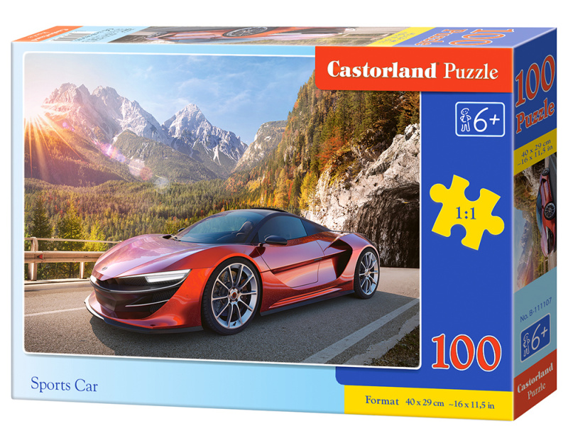 Puzzle sportovní auto 100 dílků