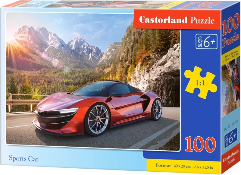 Puzzle sportovní auto 100 dílků
