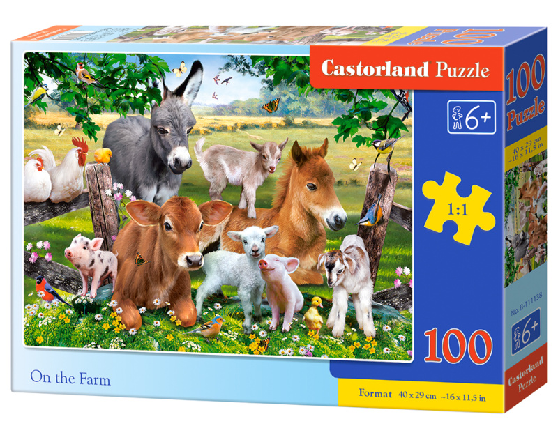 Puzzle 100 dílků Na farmě