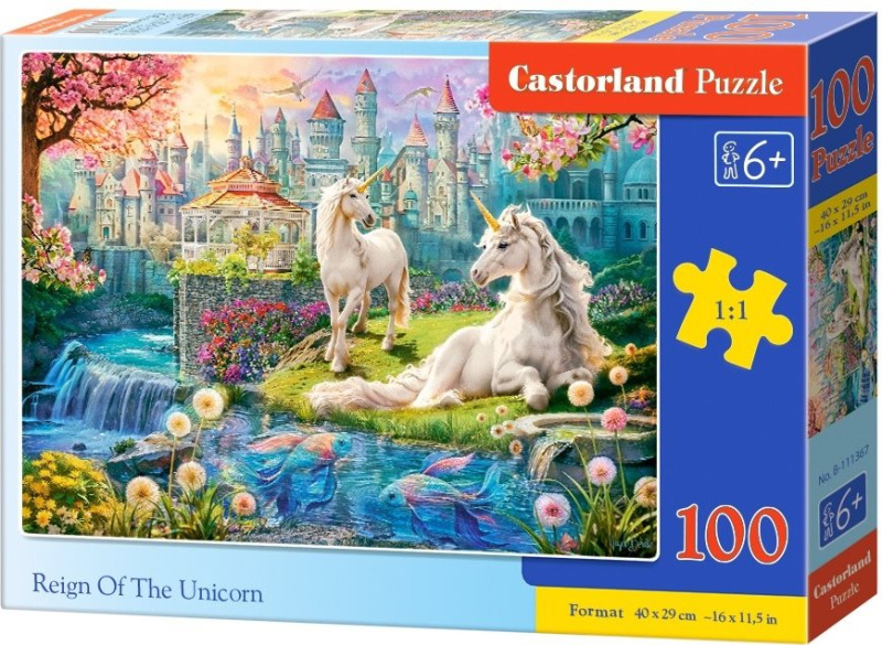 Castorland puzzle království jednorožce 100 dílků