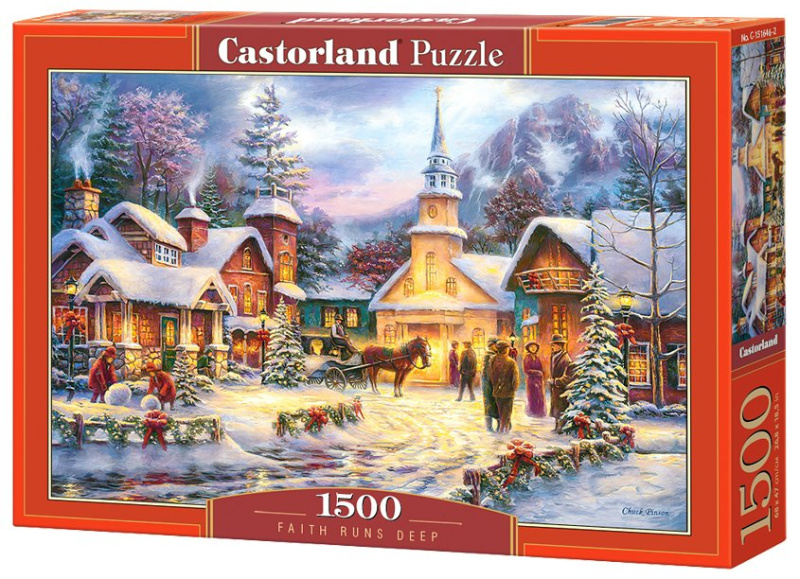 Puzzle 1500 prvků Zima