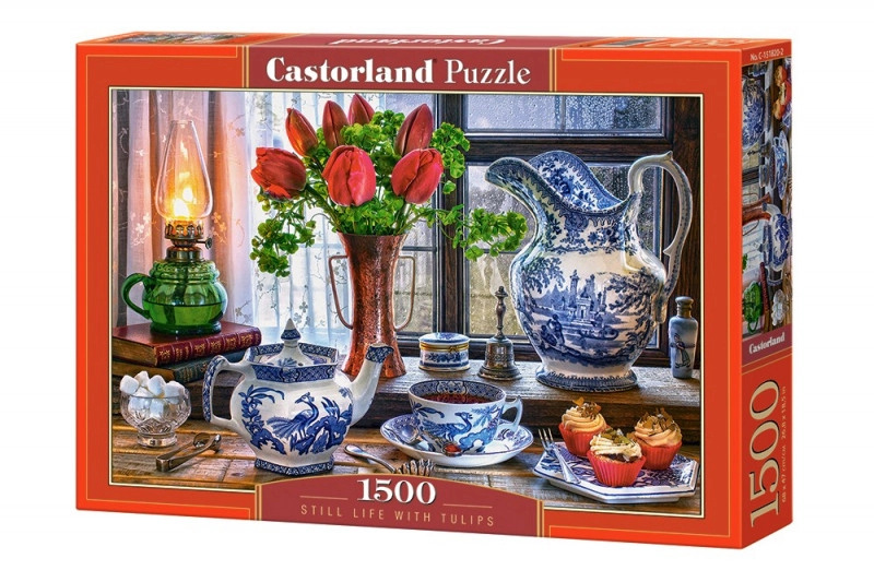 Castorland Zátiší s tulipány 151820 1500 dílků