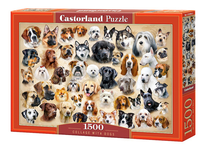 Puzzle Castorland 1500 dílků - Psí koláž