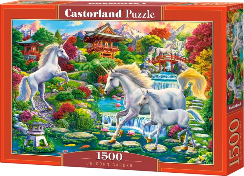 Puzzle Zahrada jednorožců - 1500 dílků