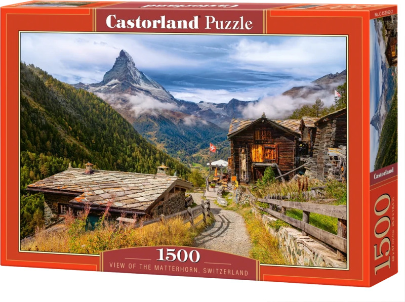 Puzzle Castorland 1500 dílků Pohled na Matterhorn, Švýcarsko