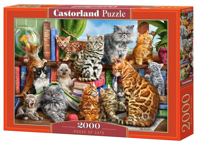 Castorland Kočky v domě 2000 dílků