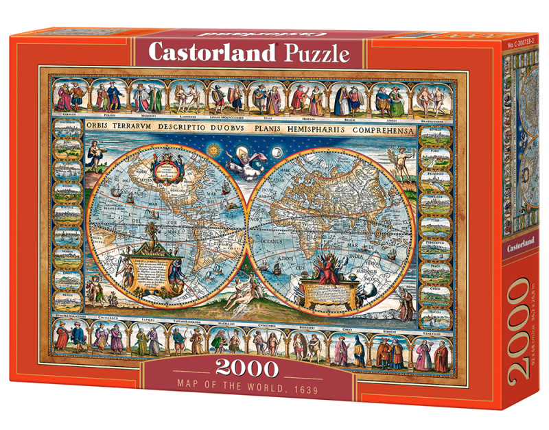 Castorland Mapa světa z r. 1639 2000 dílků