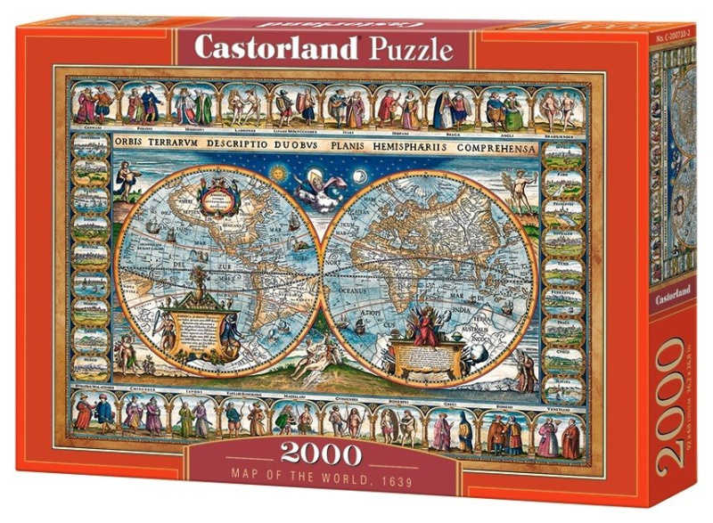 Castorland Mapa světa z r. 1639 2000 dílků