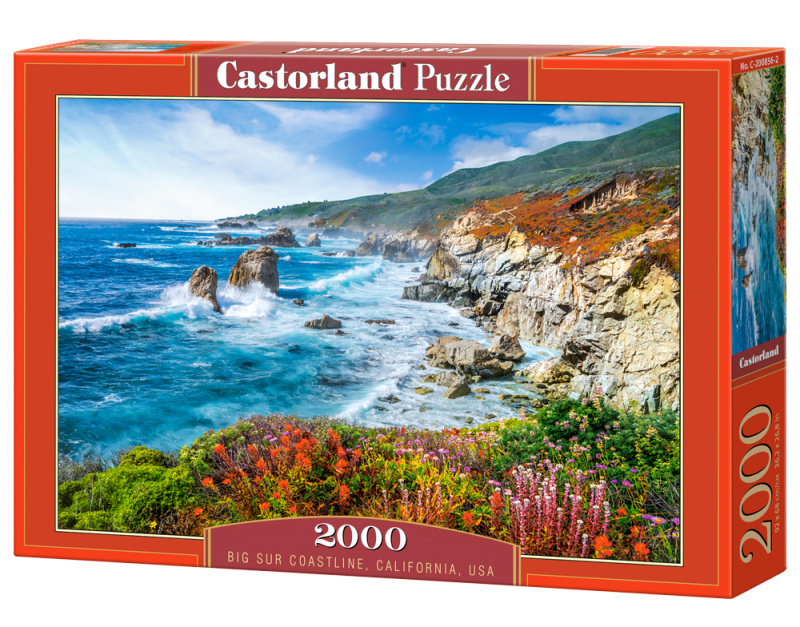 Puzzle 2000 dílků Zátoka Big Sur Kalifornie