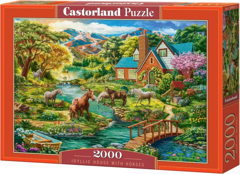 Castorland Koně u malebného domu 2000 dílků