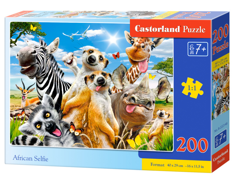 Puzzle Africké selfie 200 dílků