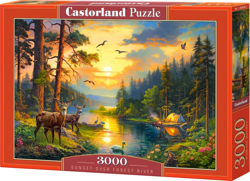 Castorland Západ slunce nad řekou 3000 dílků