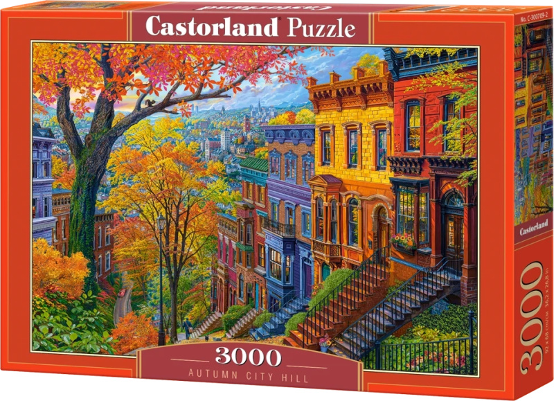 Podzimní město puzzle 3000 dílků