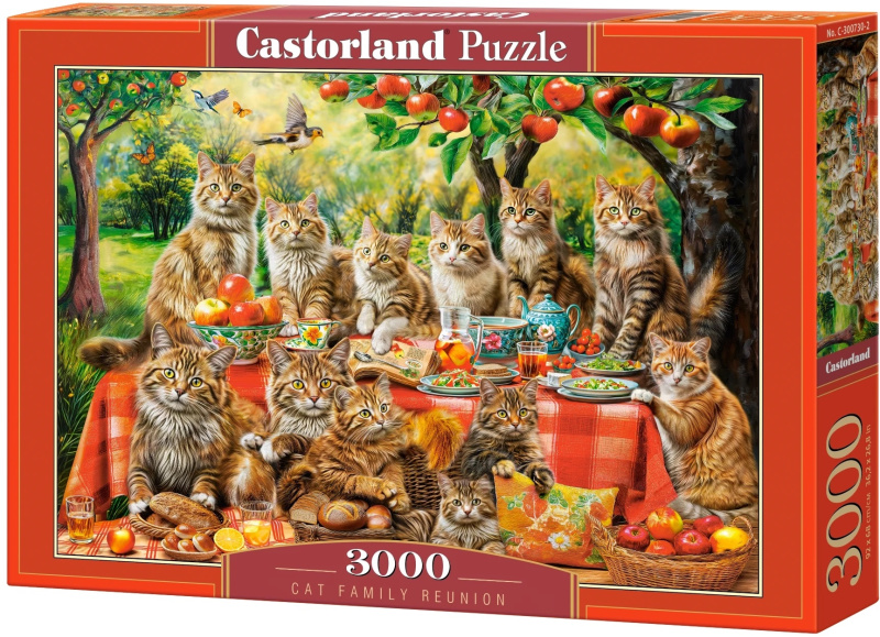 Puzzle Setkání kočičí rodiny 3000 dílků