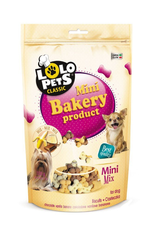 LOLO Sušenky KOSTIČKY MIX velikost MINI pro psy 350 g