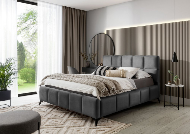 ELTAP Postel Mist Barva: Šedý, Textilie: Velvetmat 4, Rozměr: 140x200
