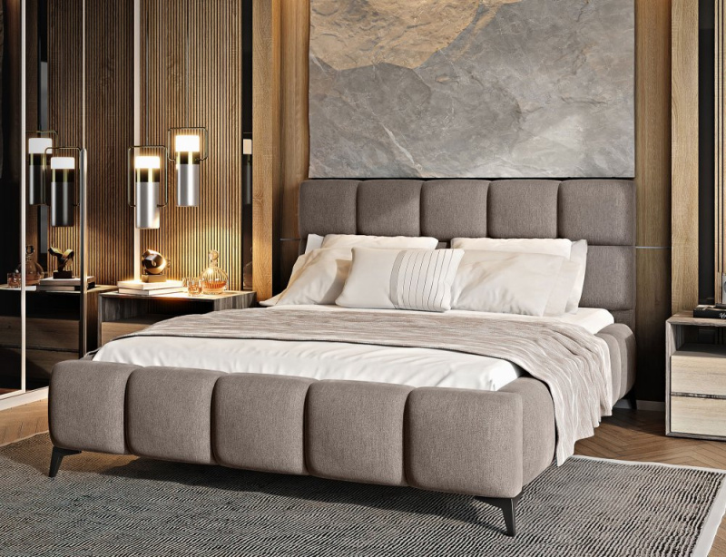 ELTAP Postel Mist Barva: Šedý, Textilie: Poco 7, Rozměr: 160x200