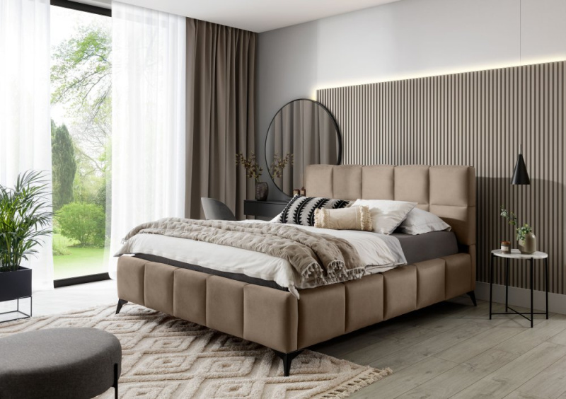 ELTAP Postel Mist Barva: Světle hnědá, Textilie: Nube 20, Rozměr: 160x200