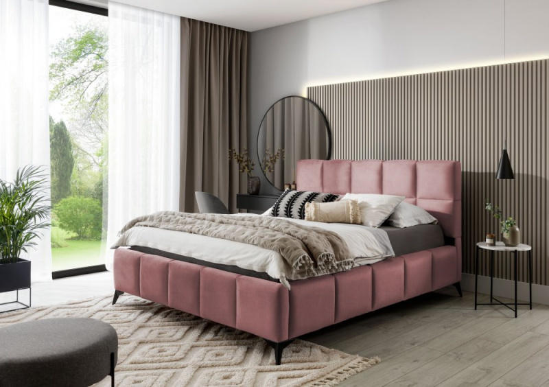 ELTAP Postel Mist Barva: Růžový, Textilie: Velvetmat 24, Rozměr: 160x200