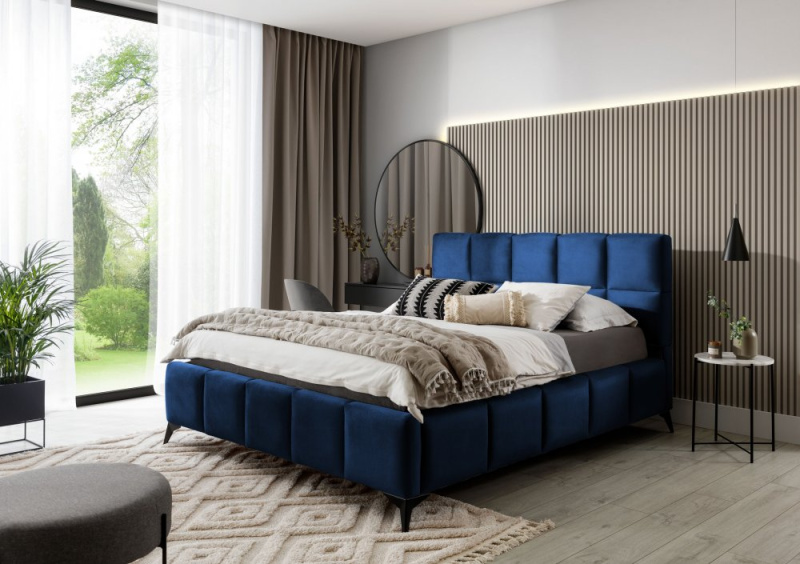 ELTAP Postel Mist Barva: tmavomodrý, Textilie: Velvetmat 40, Rozměr: 160x200