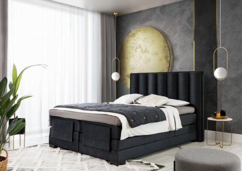 ELTAP Veros Barva: Černý, Textilie: Solar 99, Rozměr: 160x200