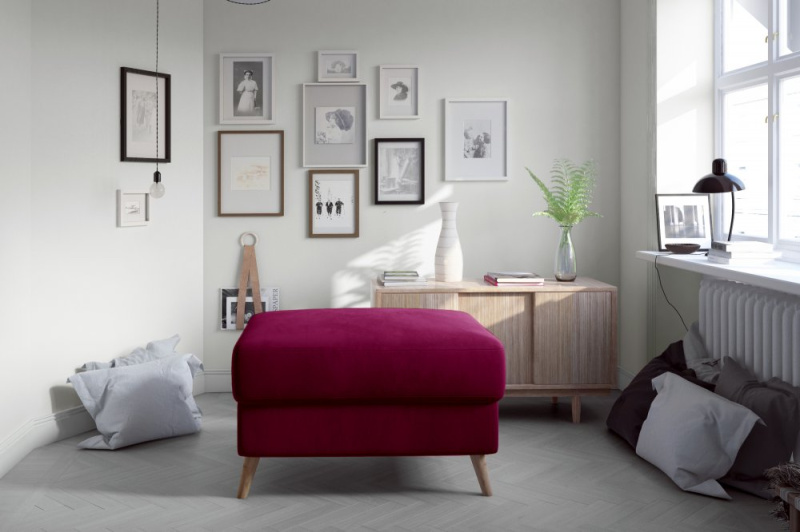ELTAP Asgard Pouf Barva: fialka, Textilie: Mat Velvet 68