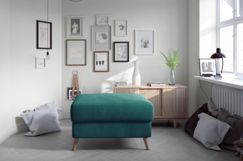 ELTAP Asgard Pouf Barva: Zelený, Textilie: Mat Velvet 75