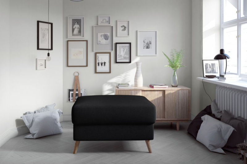 ELTAP Asgard Pouf Barva: Černý, Textilie: Sawana 14