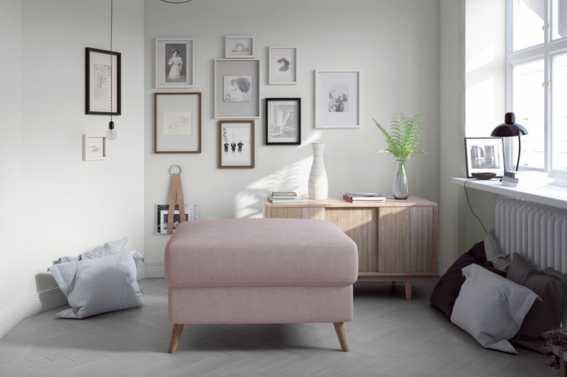 ELTAP Asgard Pouf Barva: Růžový, Textilie: Soro 61