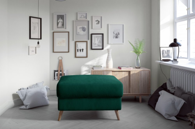 ELTAP Asgard Pouf Barva: Zelený, Textilie: Kronos 19