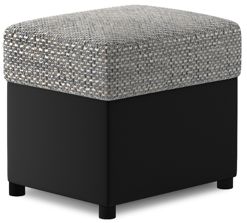 ELTAP Pouf R2 Barva: Temný Šedý, Textilie: Sawana 05, Soft 17