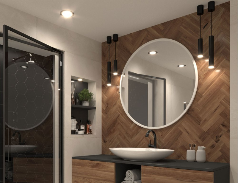 ELTAP Grace kulaté zrcadlo 100cm bílý