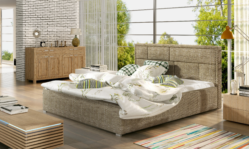 ELTAP Latina + Kovový rám/plynový výtah/kontejner Barva: Béžový, Textilie: Soft 33, Rozměr: 140x200
