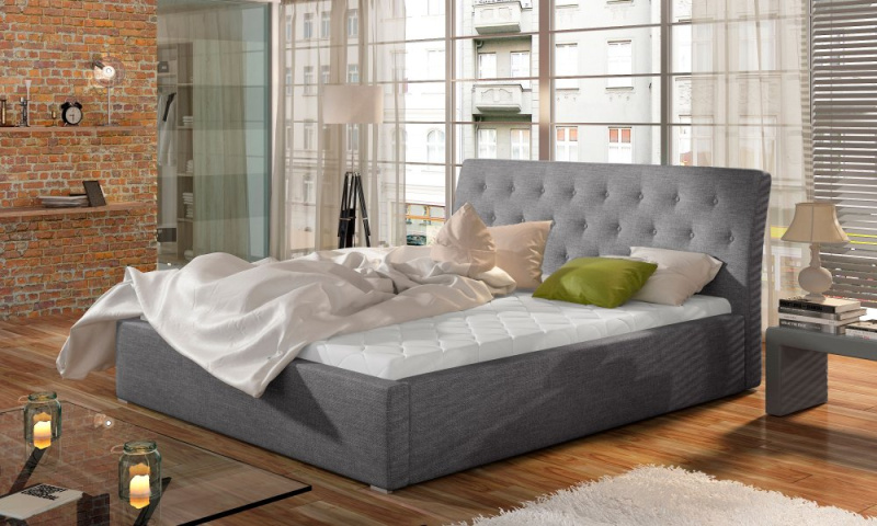 ELTAP Milano + Dřevěný rám Barva: Šedý, Textilie: Sawana 21, Rozměr: 140x200