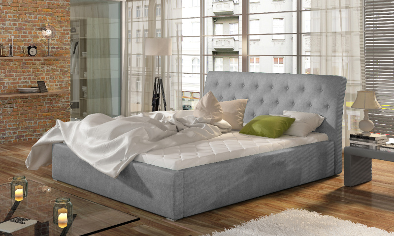 ELTAP Milano + Kovový rám/plynový výtah/kontejner Barva: Modrý, Textilie: Mat Velvet 75, Rozměr: 160x200