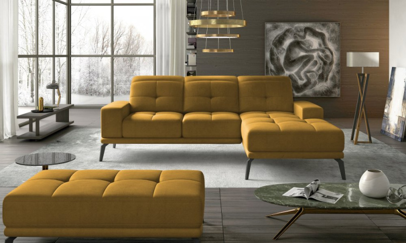 ELTAP Roh Torrense + Puf Barva: Žlutý, Textilie: Riviera 41, Orientace: Práva