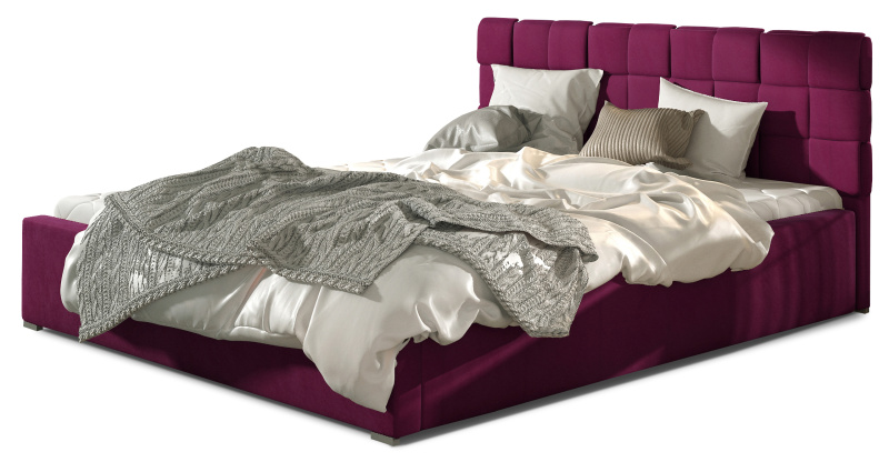 ELTAP Grand + Kovový rám/plynový výtah/kontejner Barva: Tmavě fialová, Textilie: Mat Velvet 68, Rozměr: 180x200