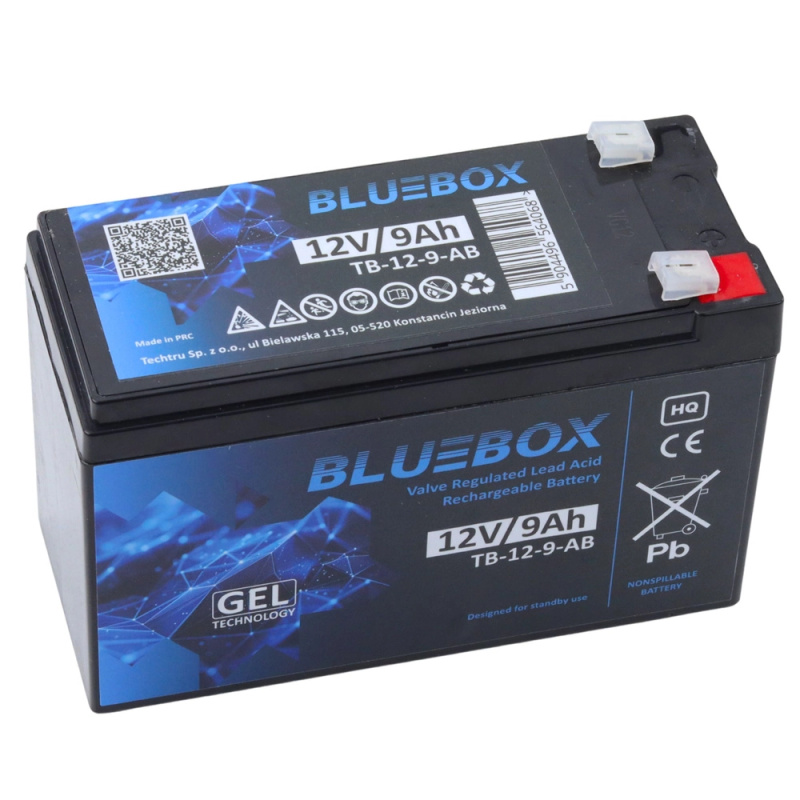 BLUEBOX gelový akumulátor 12V 9Ah pro auta na akumulátor