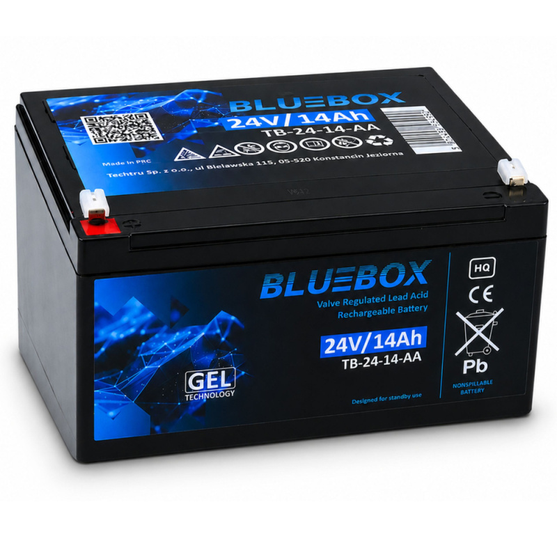 Bluebox akumulátor gelový VRLA AGM 24V 14Ah pro auta na akumulátor
