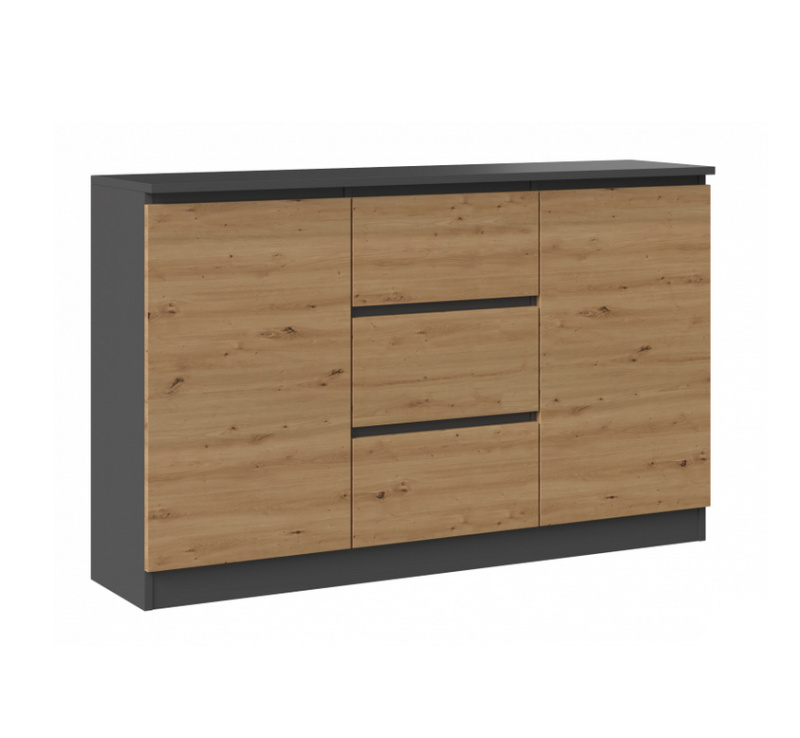 Komoda 2D3S antracit/artisan