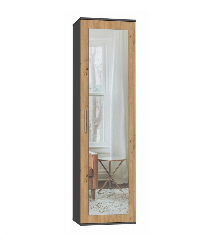 Skříň se zrcadlem Duo antracit/artisan