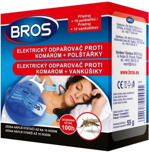 Bros Elektrický odpařovač proti komárům  polštářky 10 kusů