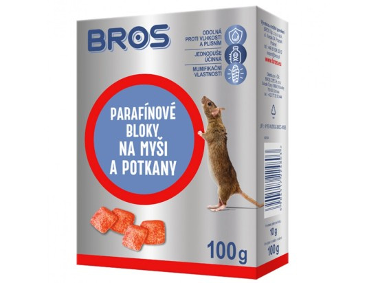 Bros - Parafinové bloky na myši, krysy a potkany 100 g