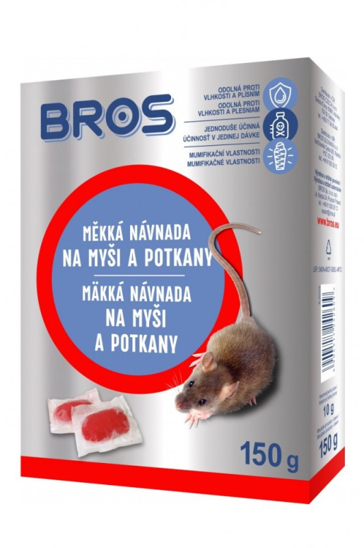 Bros měkká nástraha 150g myši potkani