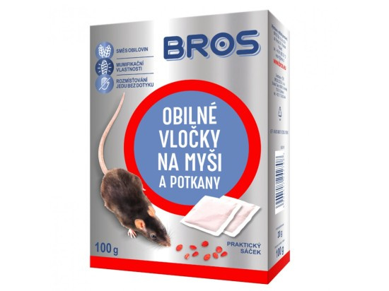Bros - Obilné vločky na myši, krysy a potkany 5 x 20 g