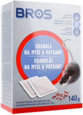 BROS Rodenticid granule na myši a potkany 7 x 20 g